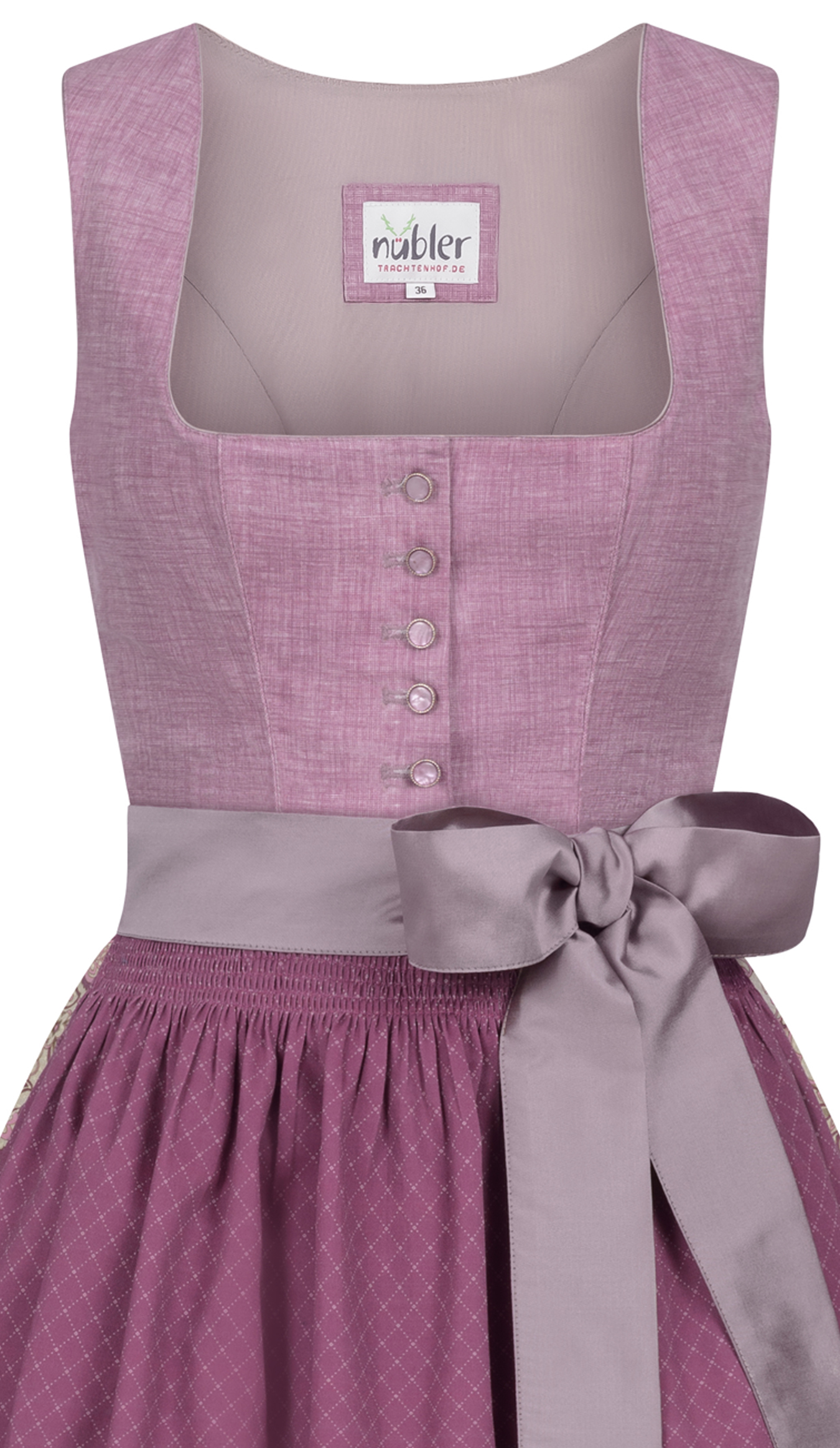 Mididirndl Gina in Flieder von Nübler