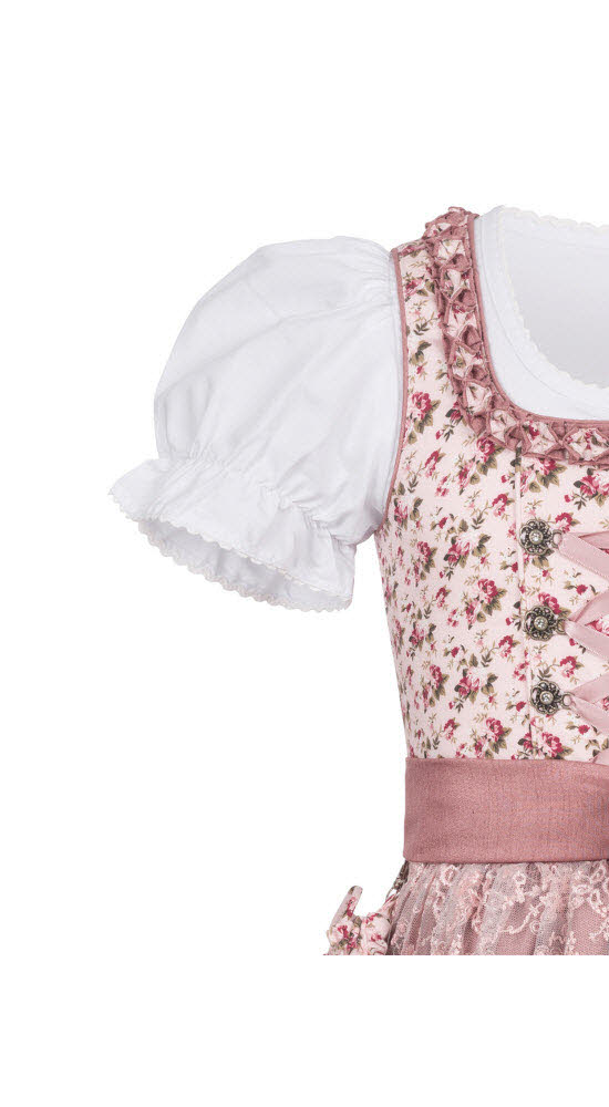 Kinderdirndl 3-teilig Matilda in Rosé von Nübler