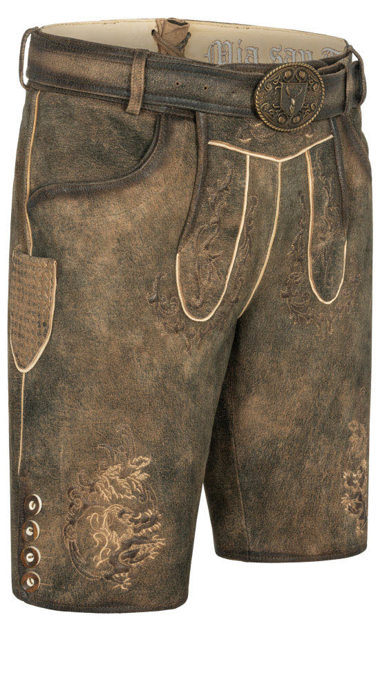 Lederhose kurz Terence in Braun von Nübler Lederhose kurz Terence in Braun von Nübler