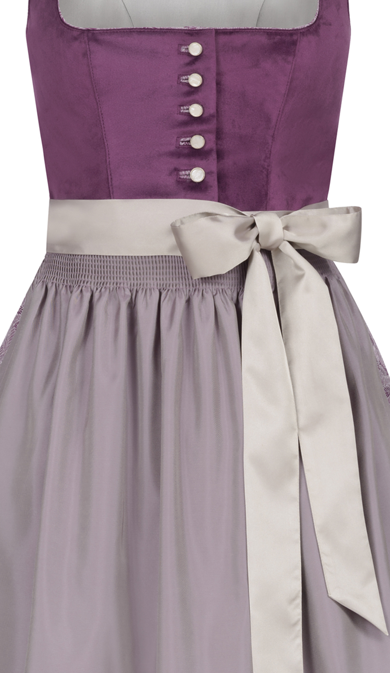 Midi Dirndl Giovanna in Aubergine von Nübler