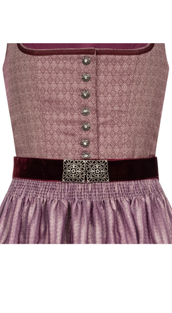 Dirndl lang Edda in Beere von Nübler