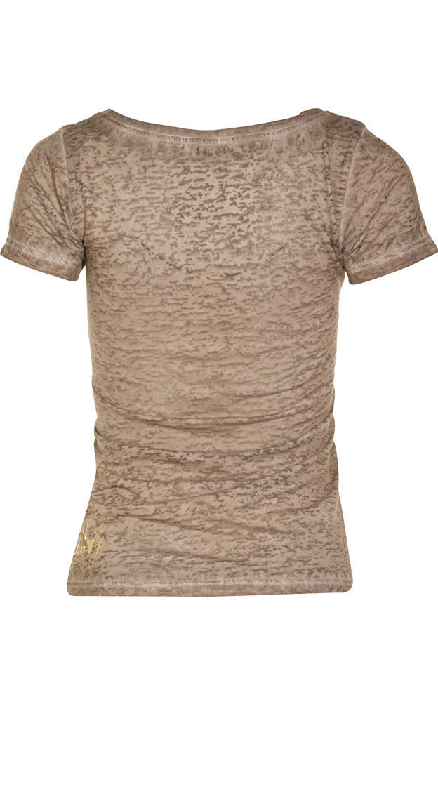 Trachten-Shirt Kurzarm Feli in Braun von MarJo