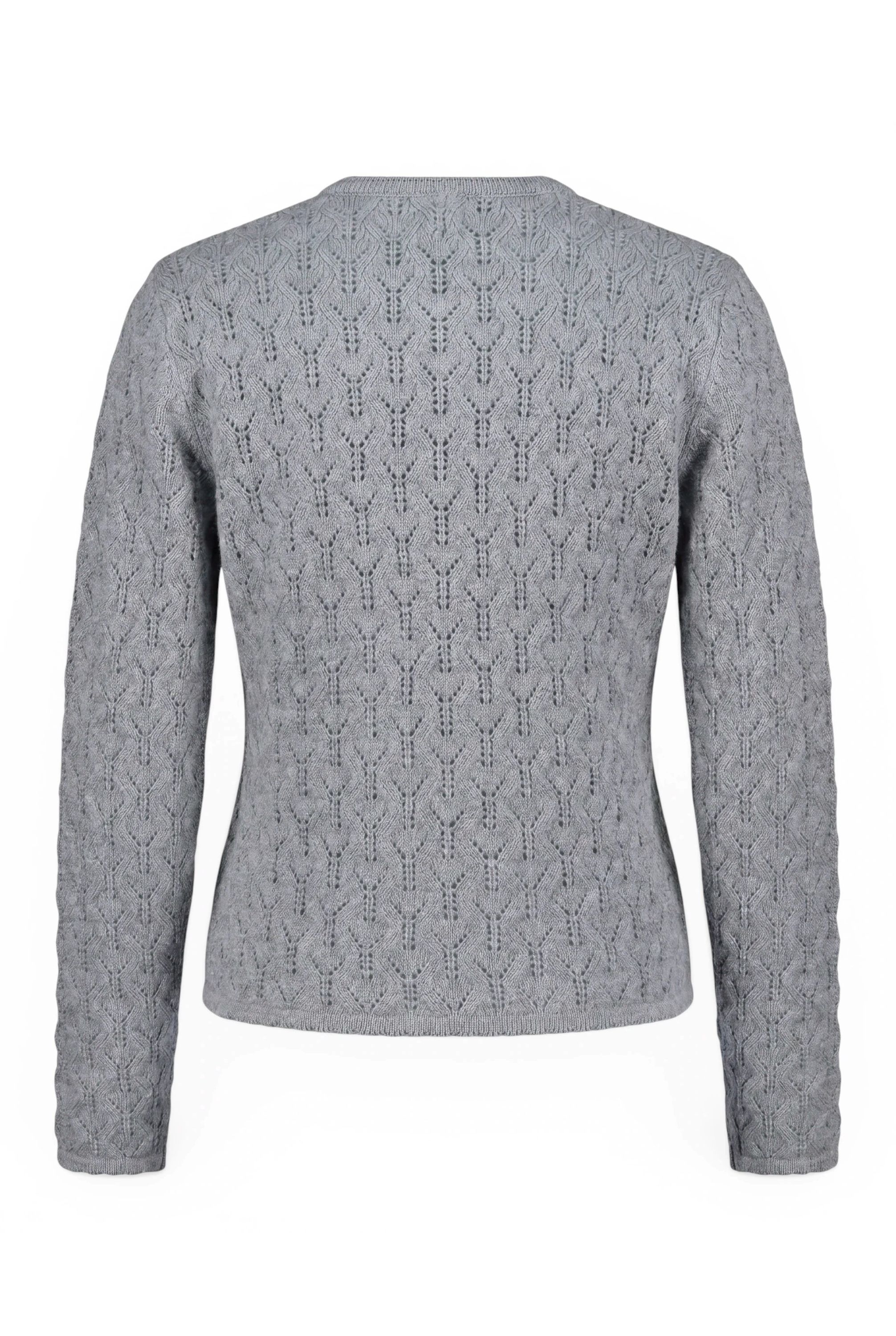Cape Strickjacke Luise in Silber