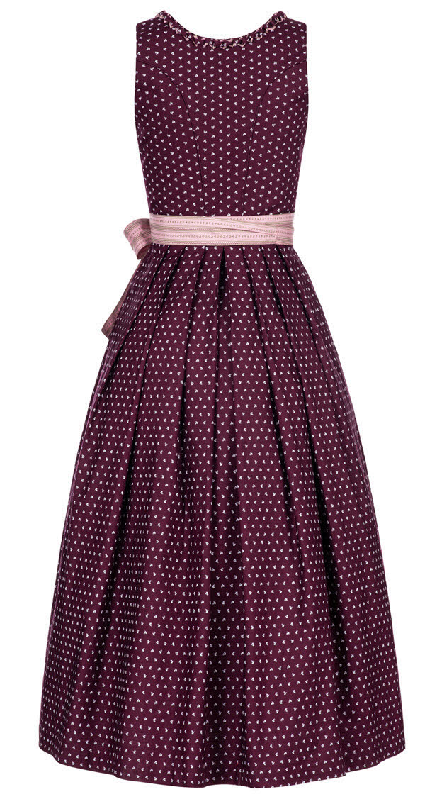Langes Dirndl Thea in Weinrot von Nübler