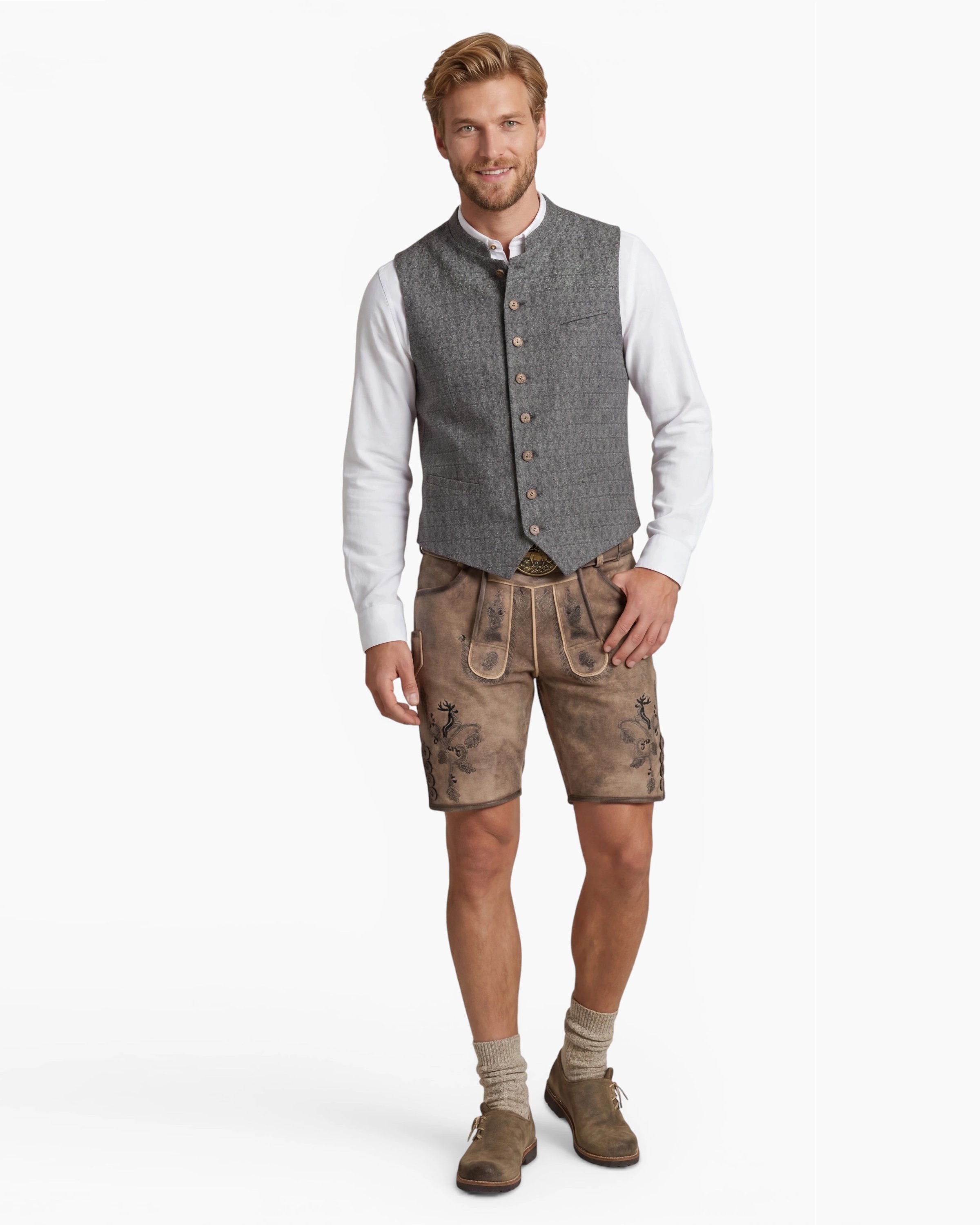 Gilet Marius in Mahagoni