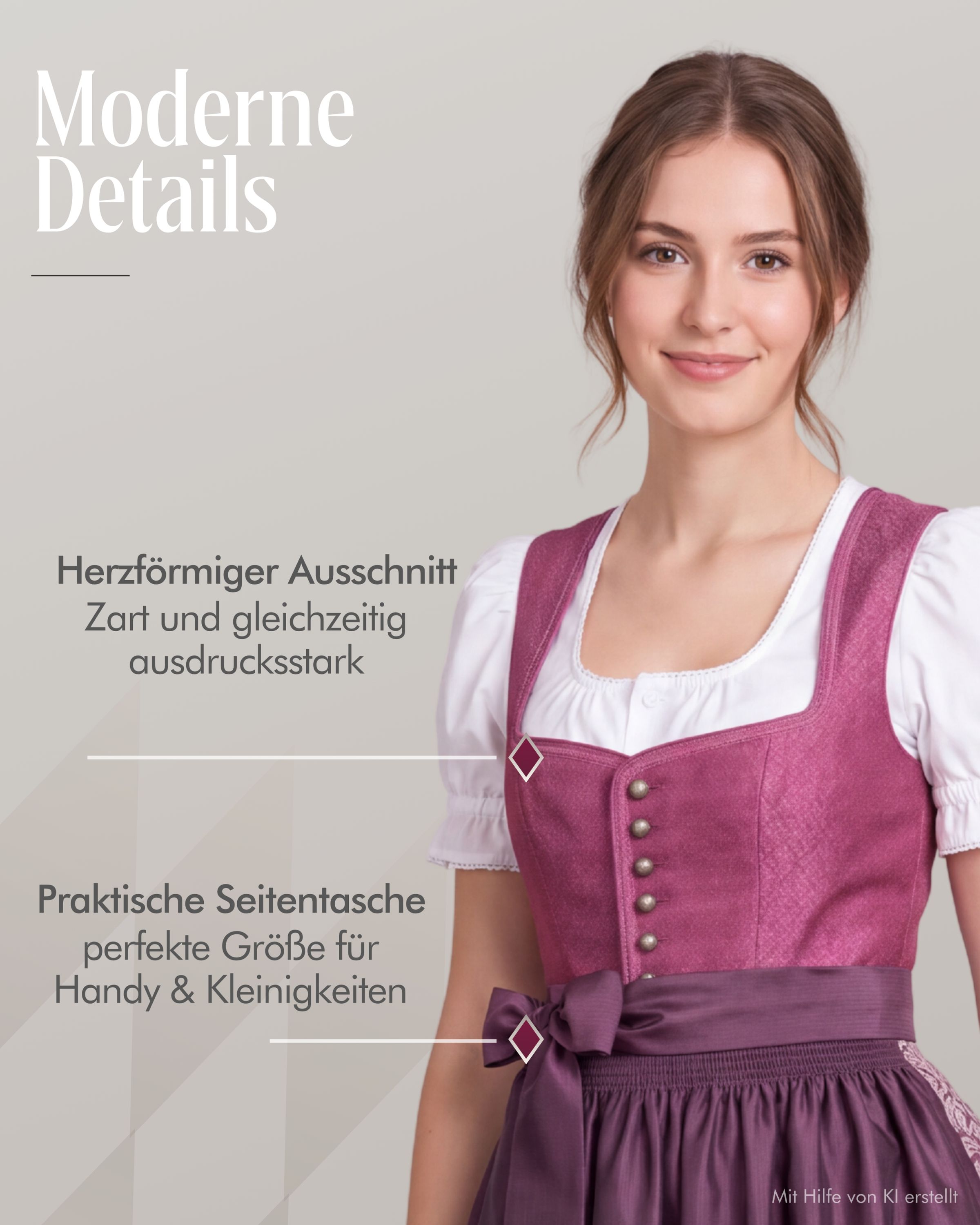 Langes Dirndl Gerit in Beere