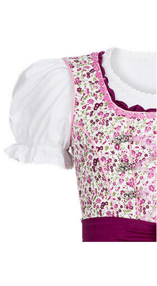 Kinderdirndl Nadja in Beere, 3-teiliges Set