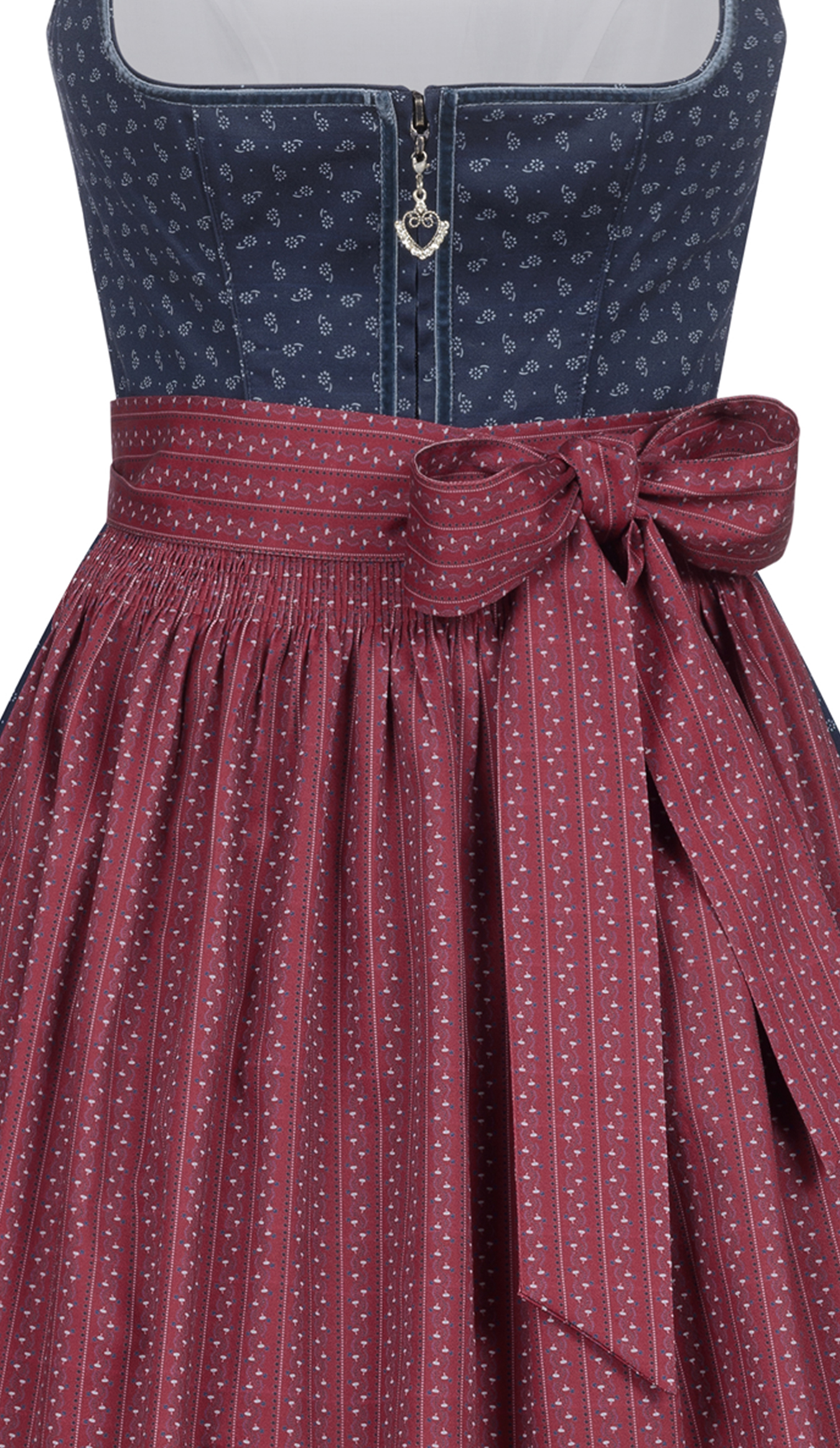 Midi Dirndl Gesr in Dunkelblau von Nübler