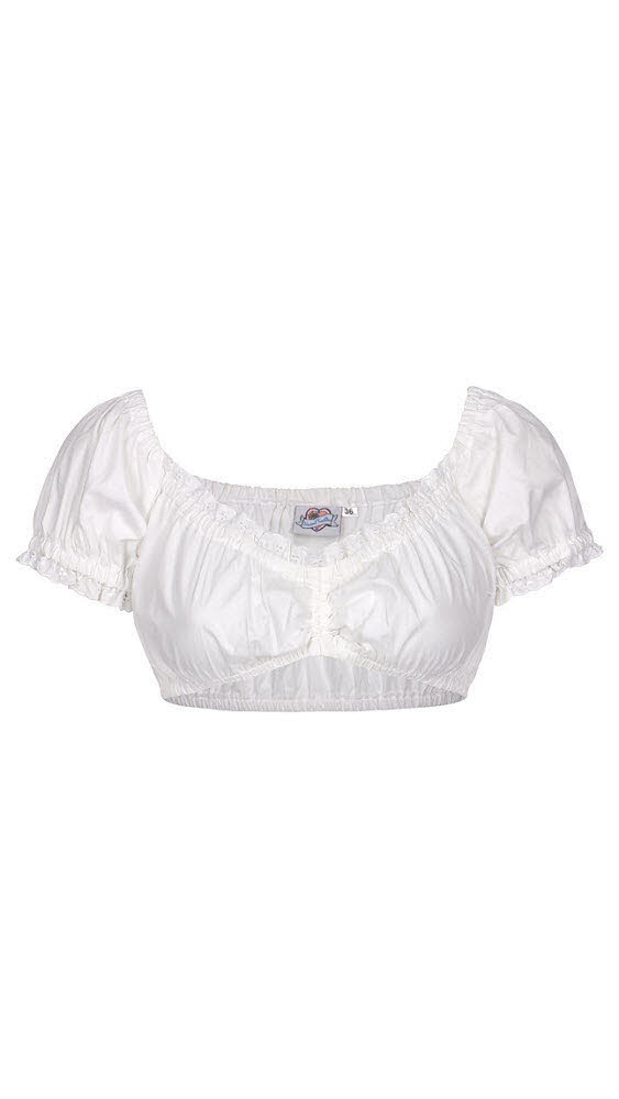 Dirndlbluse Kurzarm Cleopatra in Weiß von Nübler Dirndlbluse Kurzarm Cleopatra in Weiß von Nübler