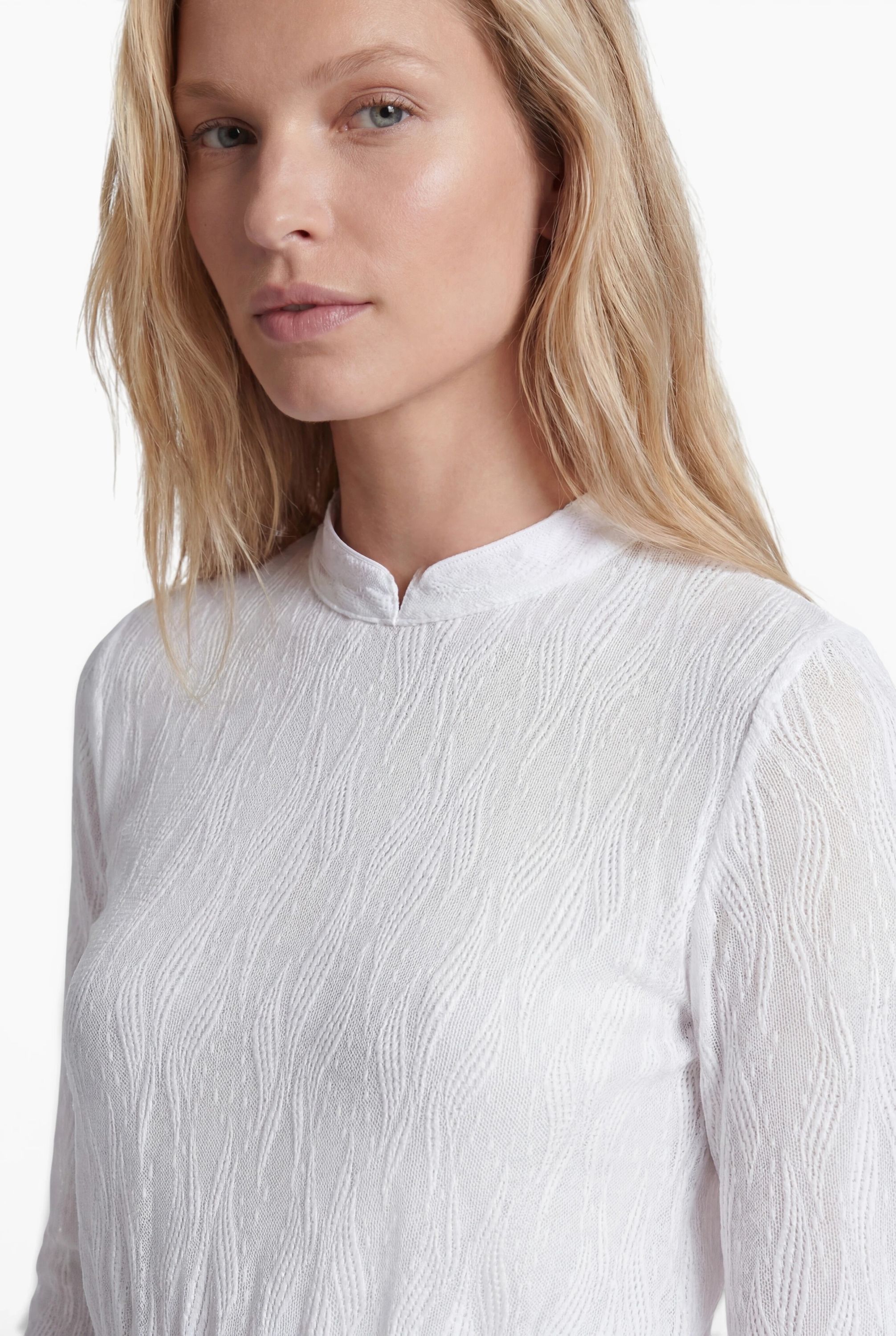 Dirndlbluse Langarm Lucy in Weiß von Nübler