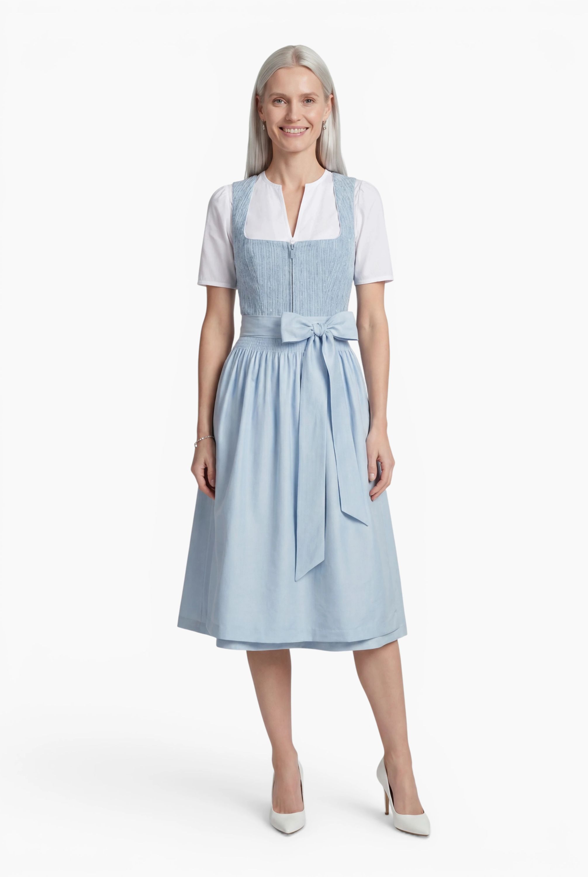 Mididirndl Katherina in Hellblau