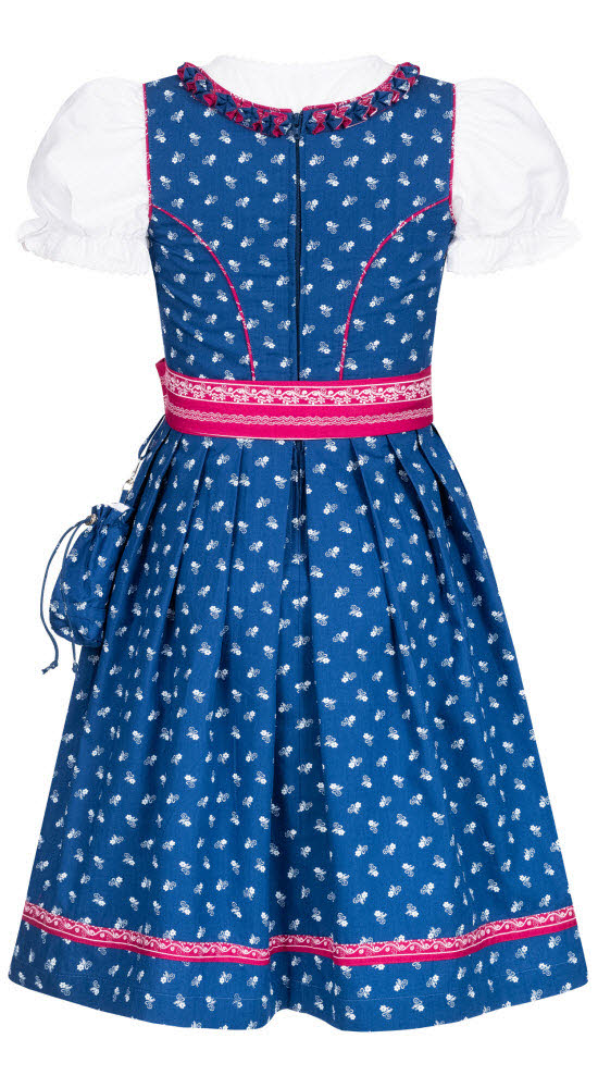 Mädchen Dirndl im traditionellen Stil Kinder Trachten, Blau