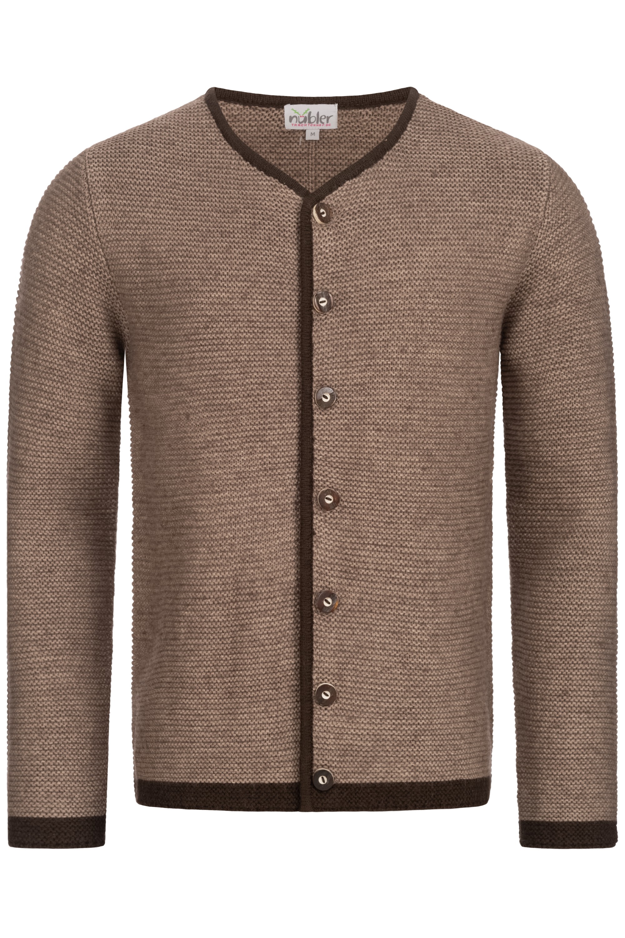 Trachtenstrickjacke Langarm Ignaz in braun von Nübler