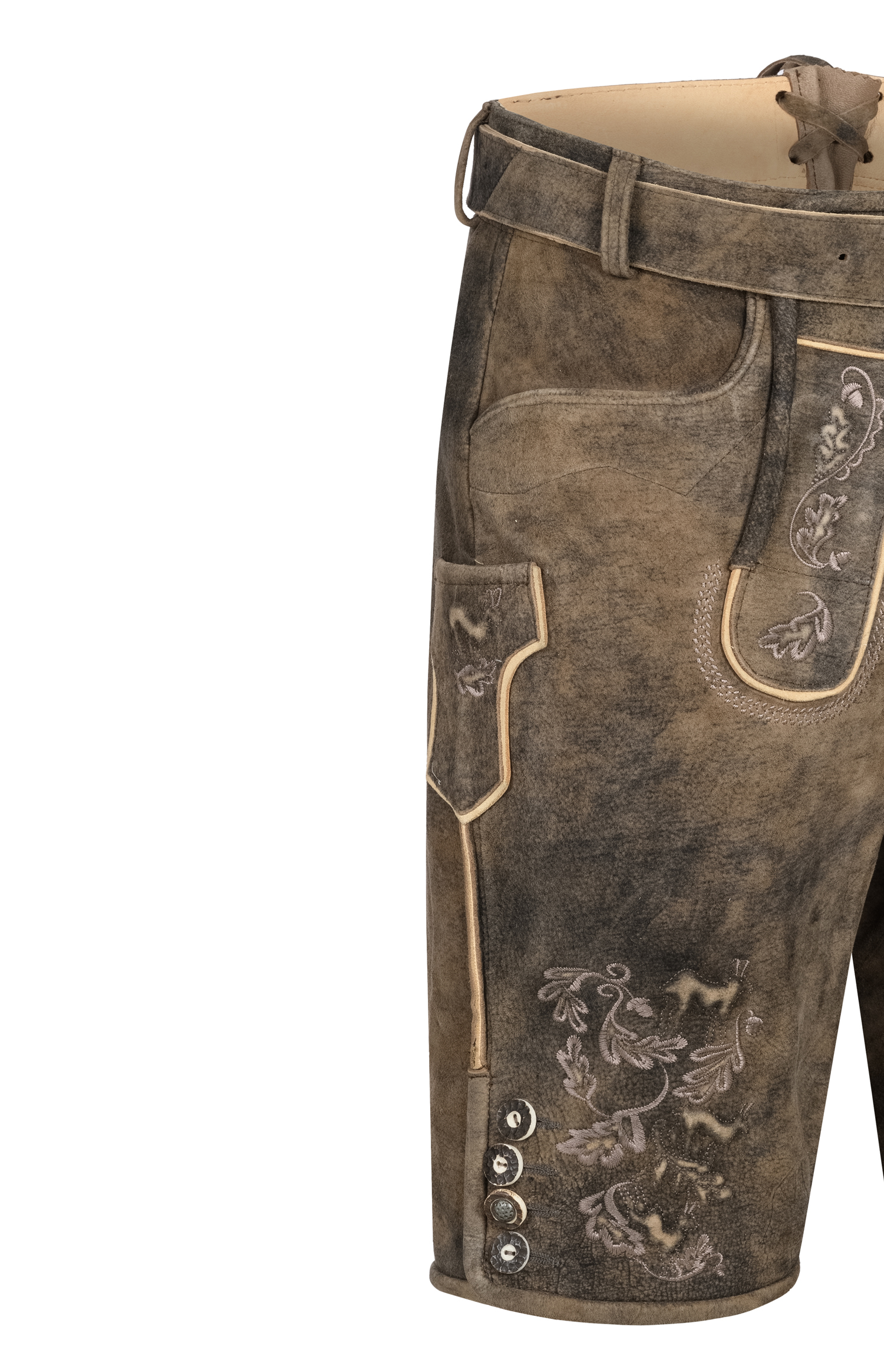 Lederhose Beneditto in Rum von Nübler
