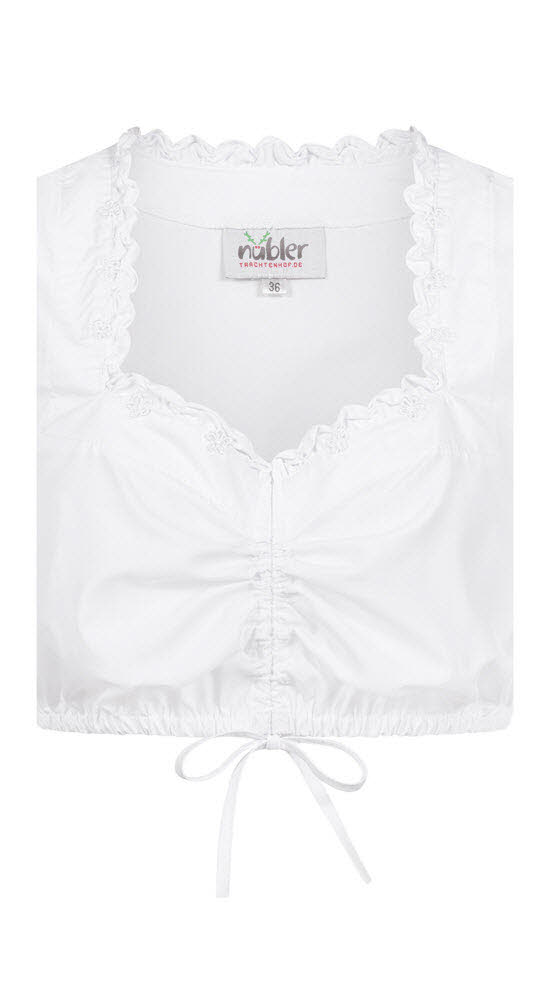 Dirndlbluse 3/4 Arm Isabel in Weiß von Nübler