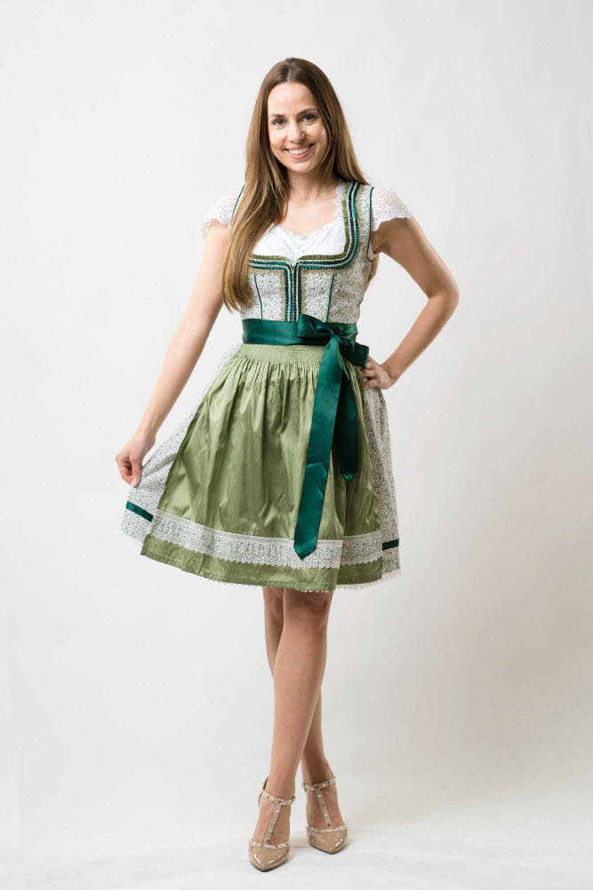 Mini-Dirndl Ayany in Oliv von Nübler