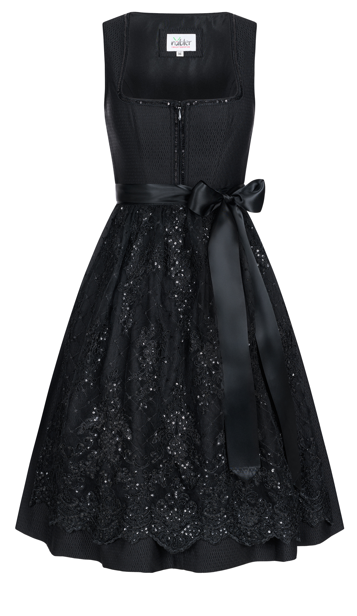 Midi Dirndl Kathleen in Kohle von Nübler