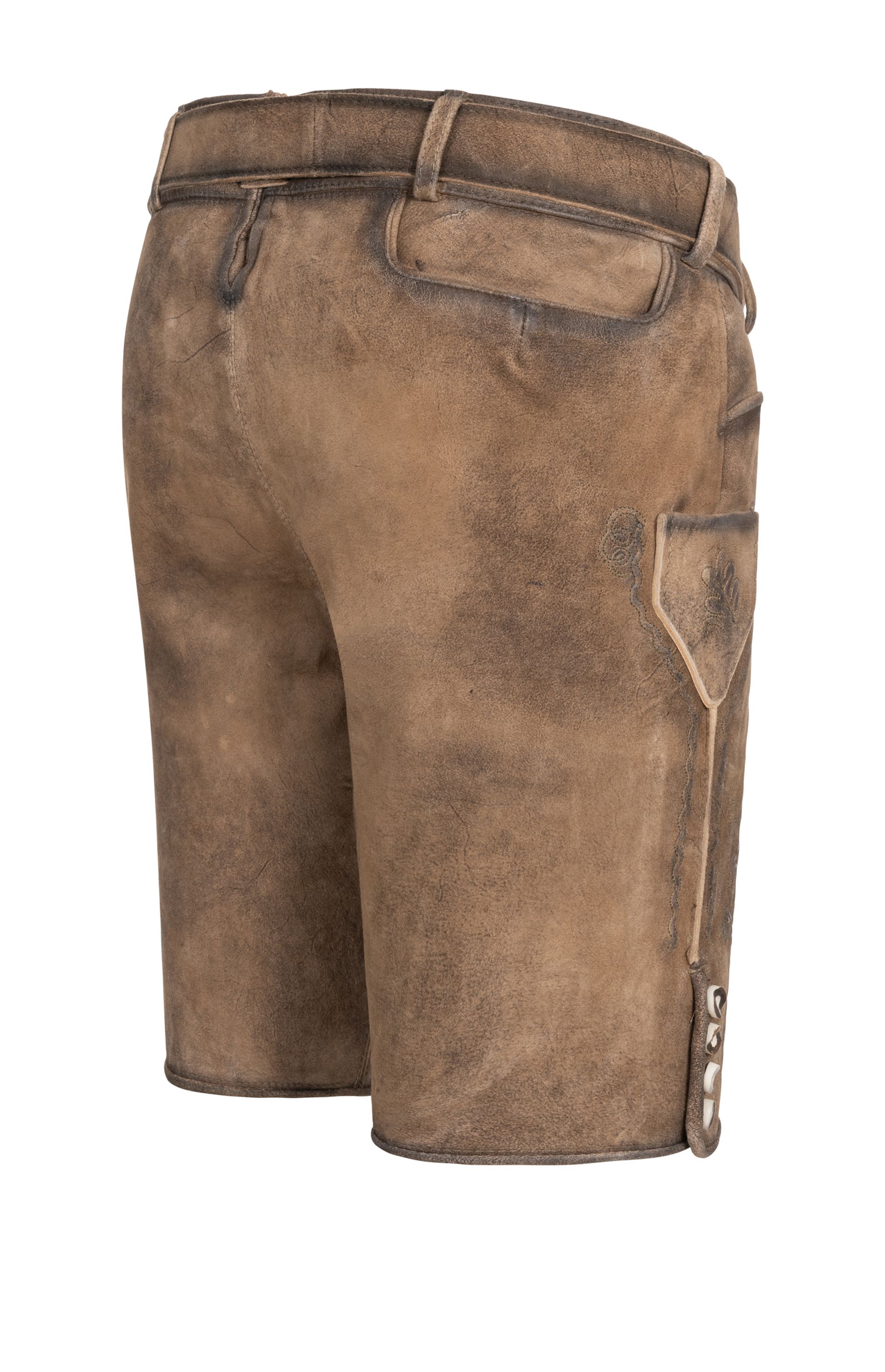 Lederhose Juan-Cuban kurz Latz in Sand