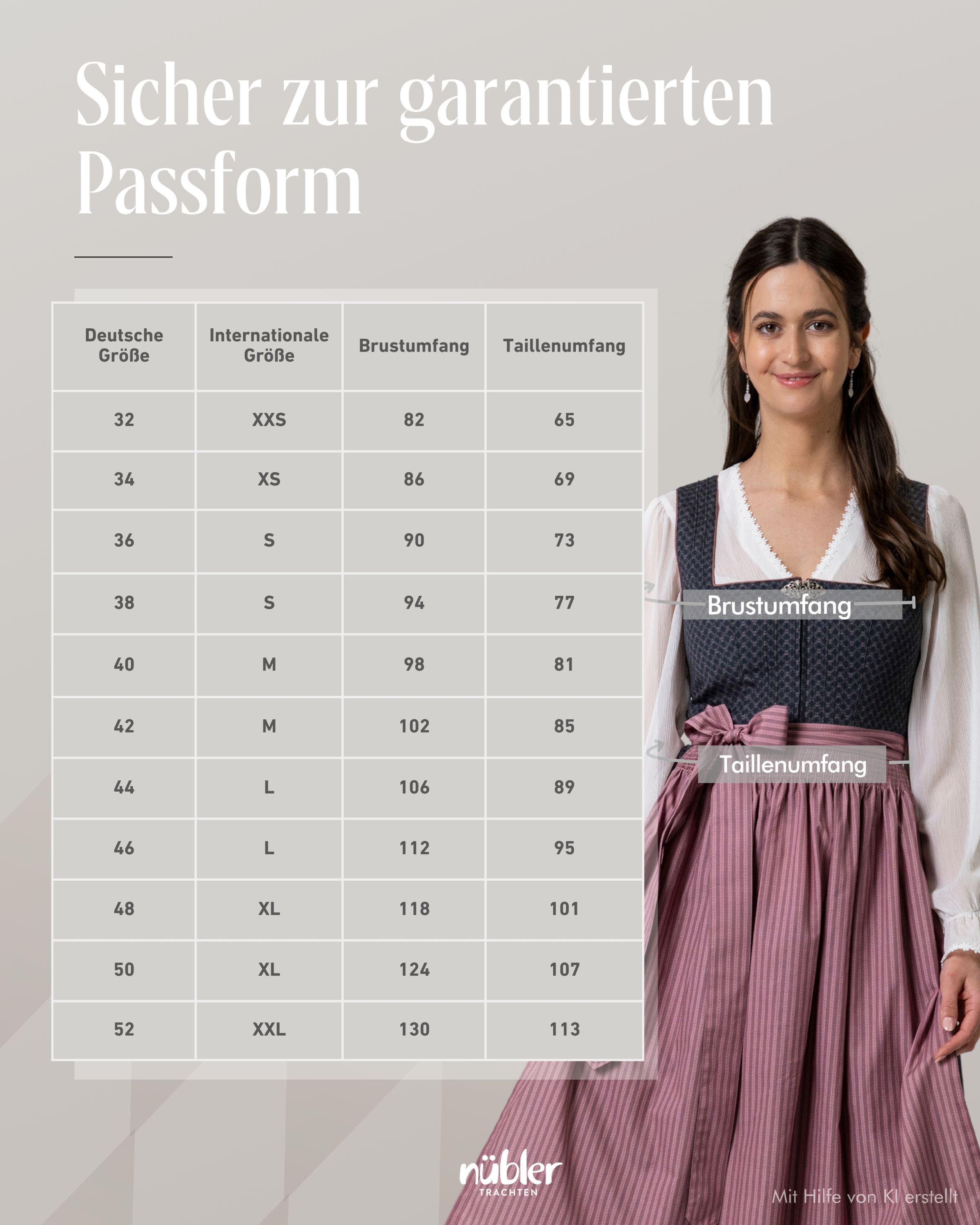 Langes Dirndl Emiliy in Anthrazit-Rosa