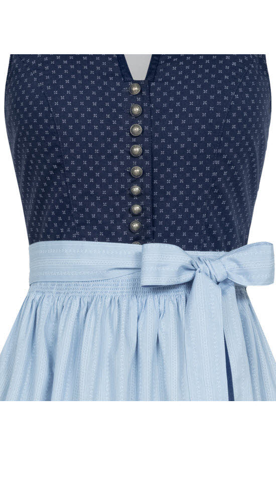 Midi Dirndl Florence in Blau von Nübler
