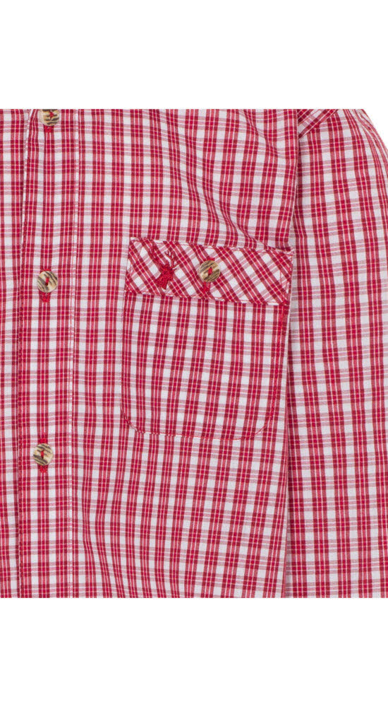 Kindertrachtenhemd Langarm Nacherl in Rot von Spieth & Wensky