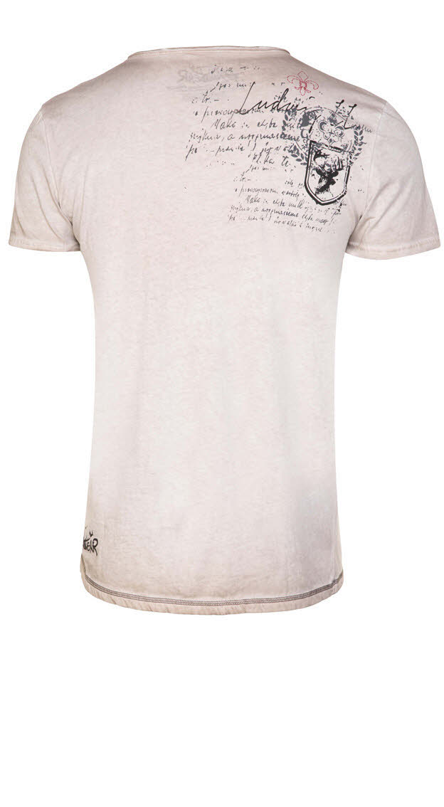 Trachten-T-Shirt Kurzarm Almont in Beige von hangOwear