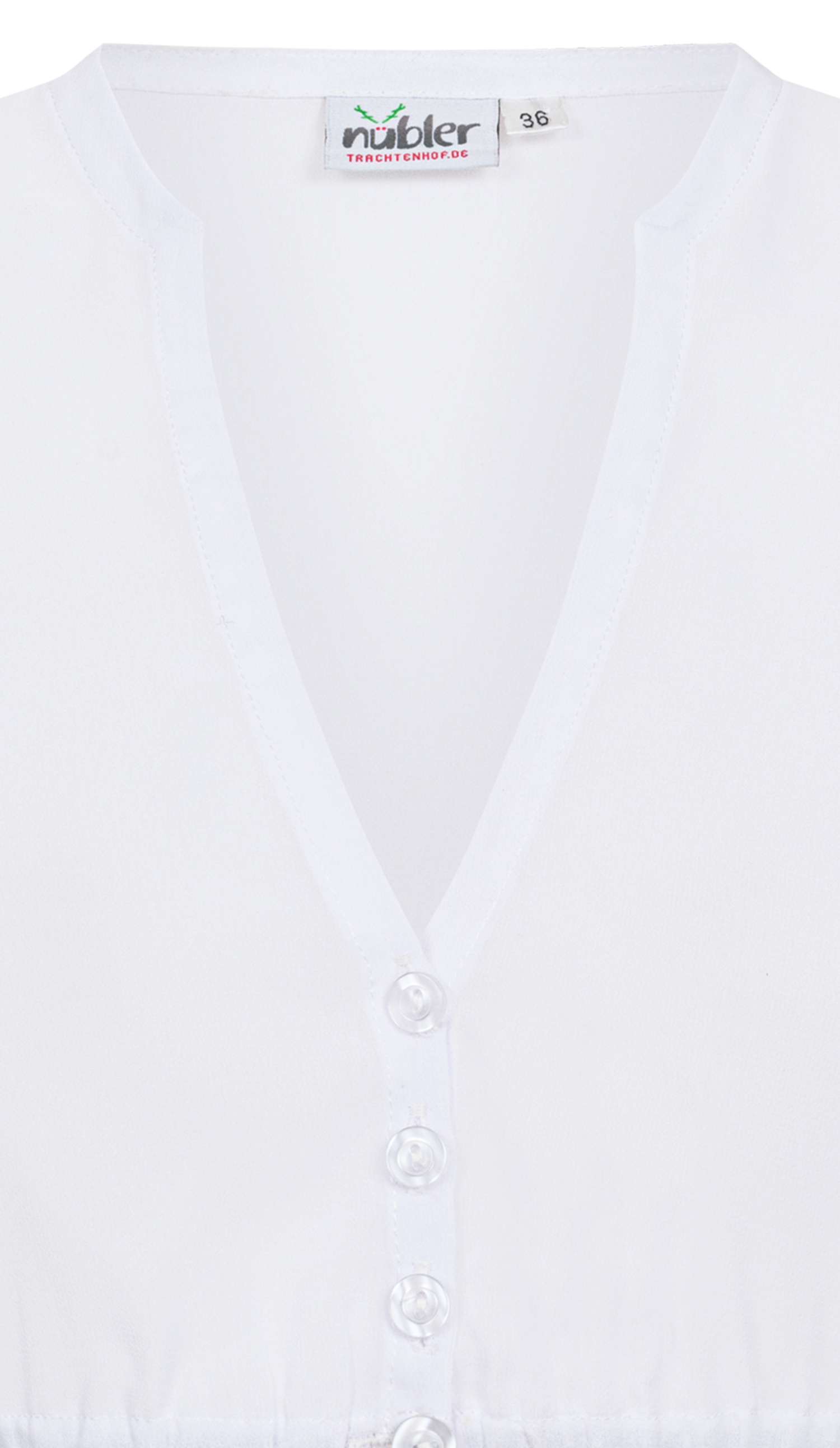 Dirndlbluse Liana in Polarweiß von Nübler