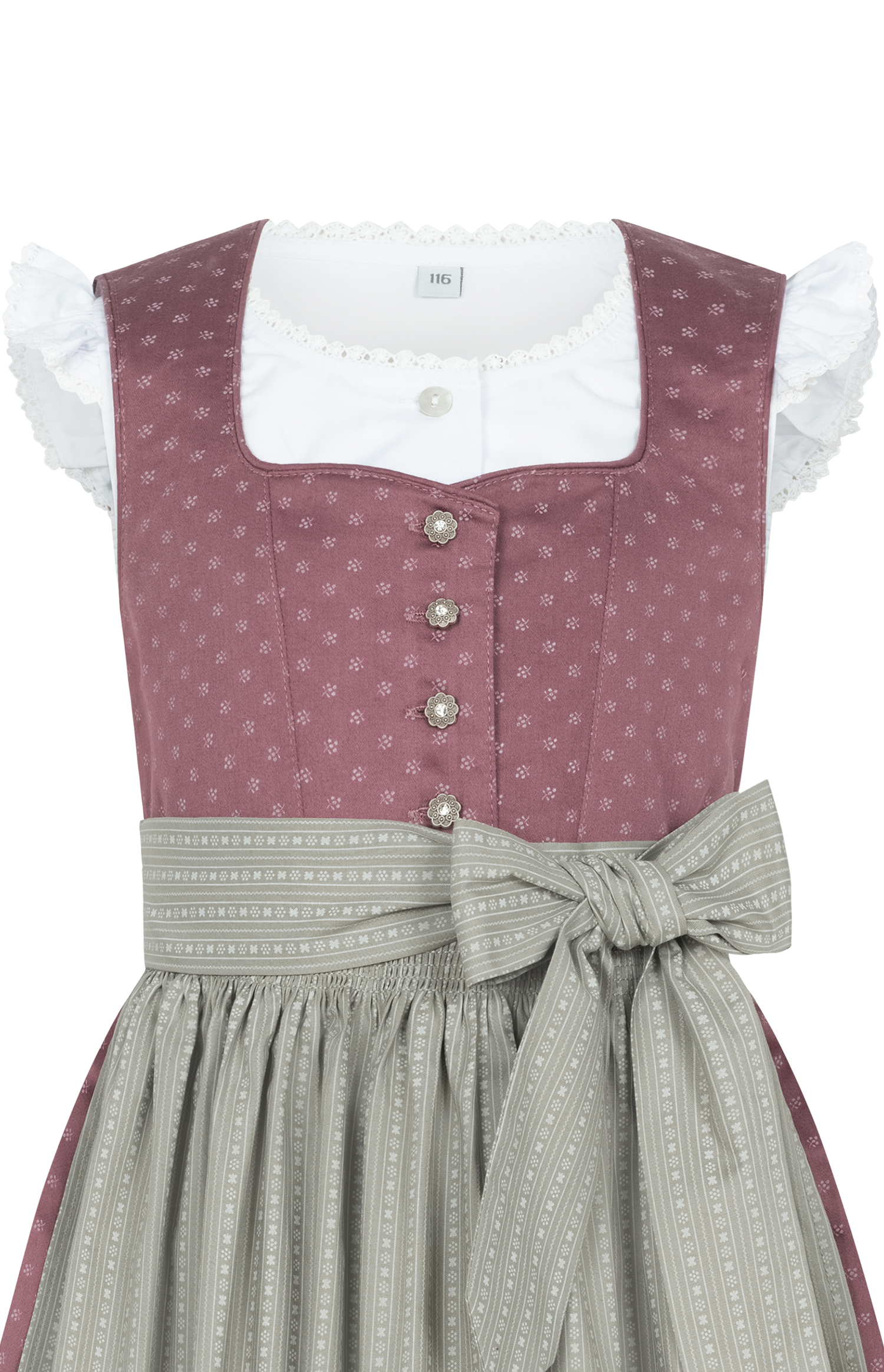 Kinderdirndl Fabia in Altrosa-Stein von Nübler