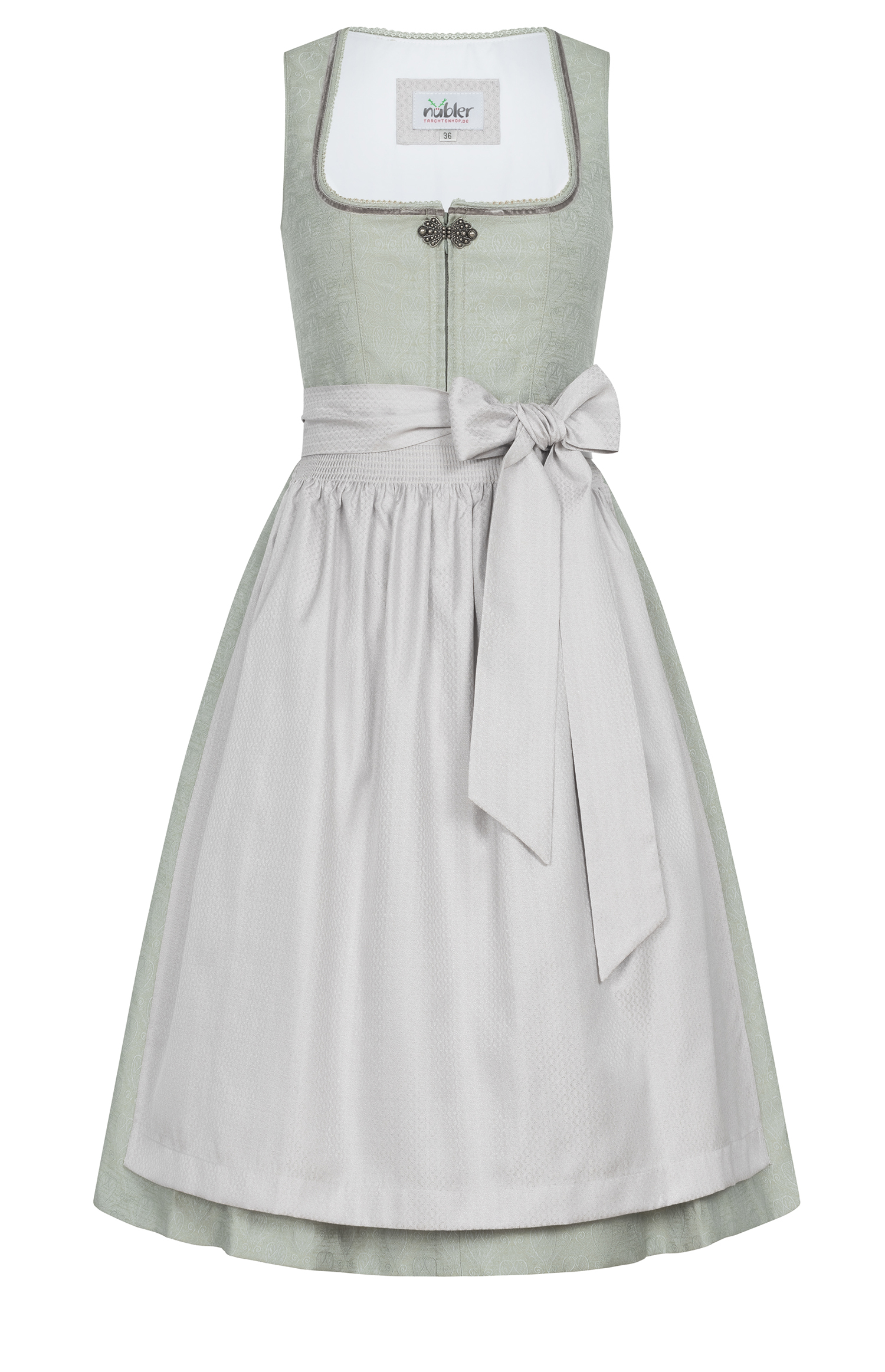 Midi Dirndl Flurina in Salbei von Nübler