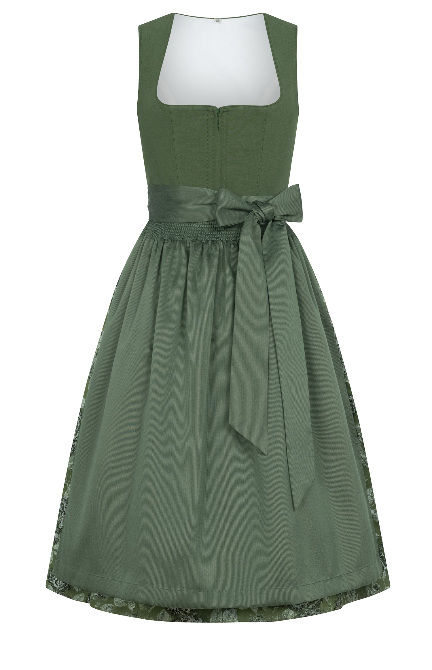 Midi Dirndl Rezi in Oliv von Nübler