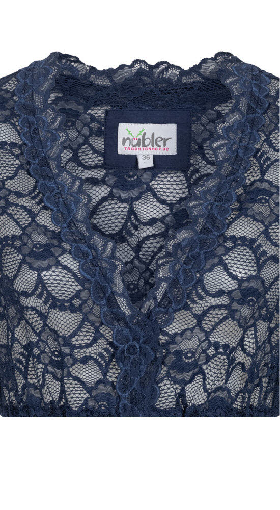 Dirndlbluse 3/4 Arm Laura in Marine von Nübler