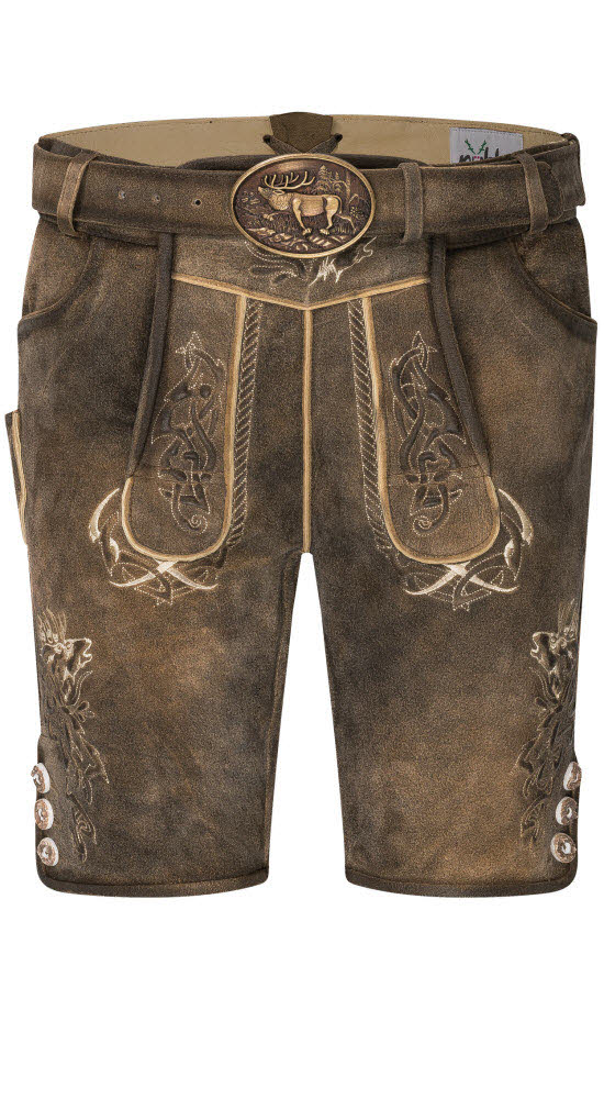 Lederhose kurz Konrad in Havana von Nübler Lederhose kurz Konrad in Havana von Nübler