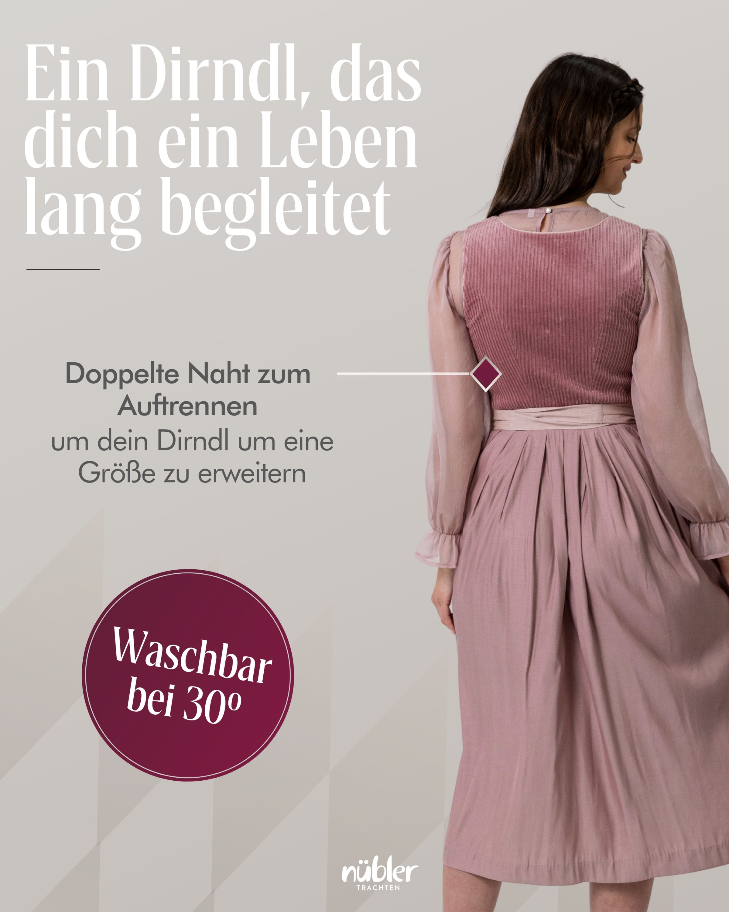 Mini Dirndl  Kim in Peach von Nübler
