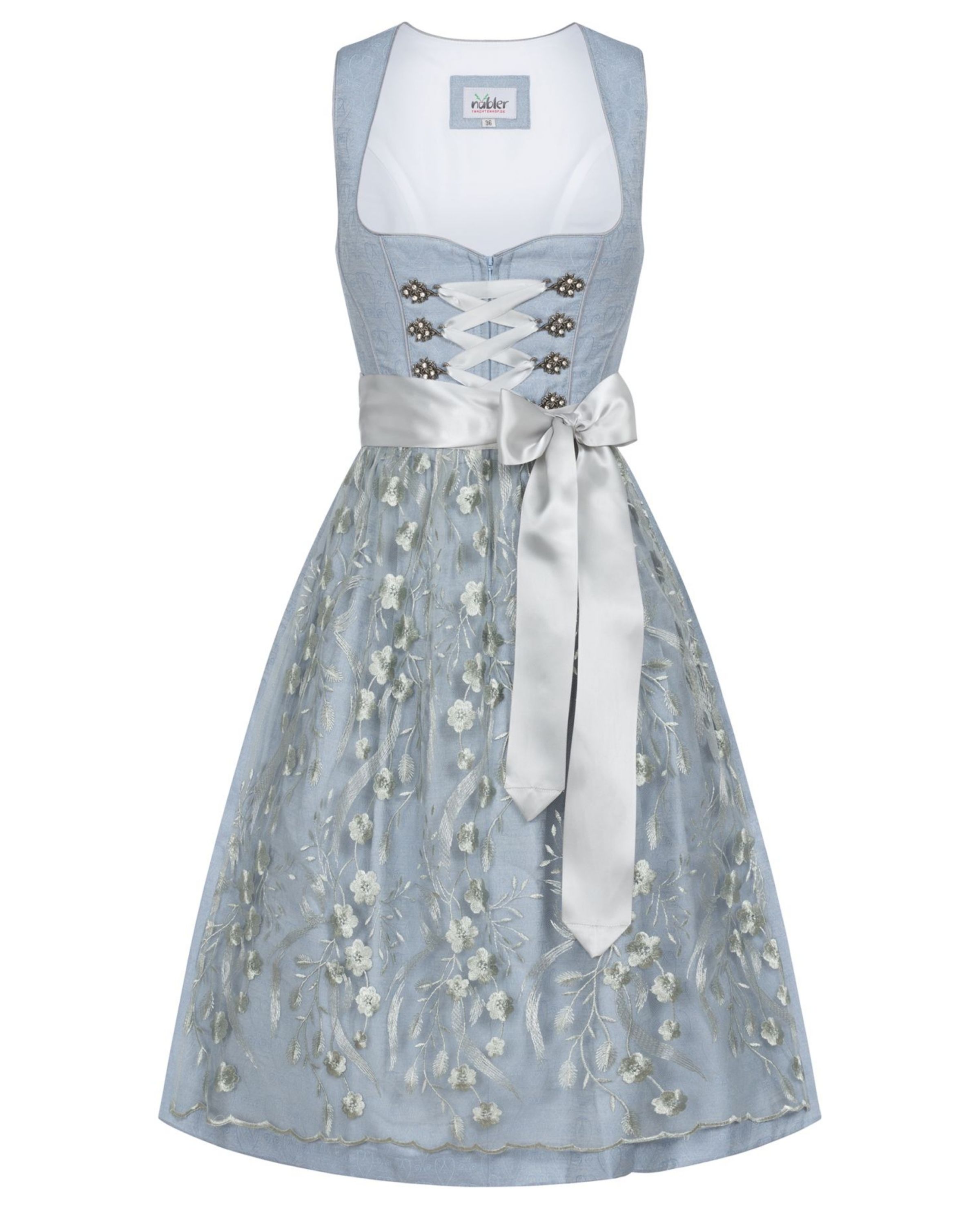 Midi Dirndl Fleur in Mondstein
