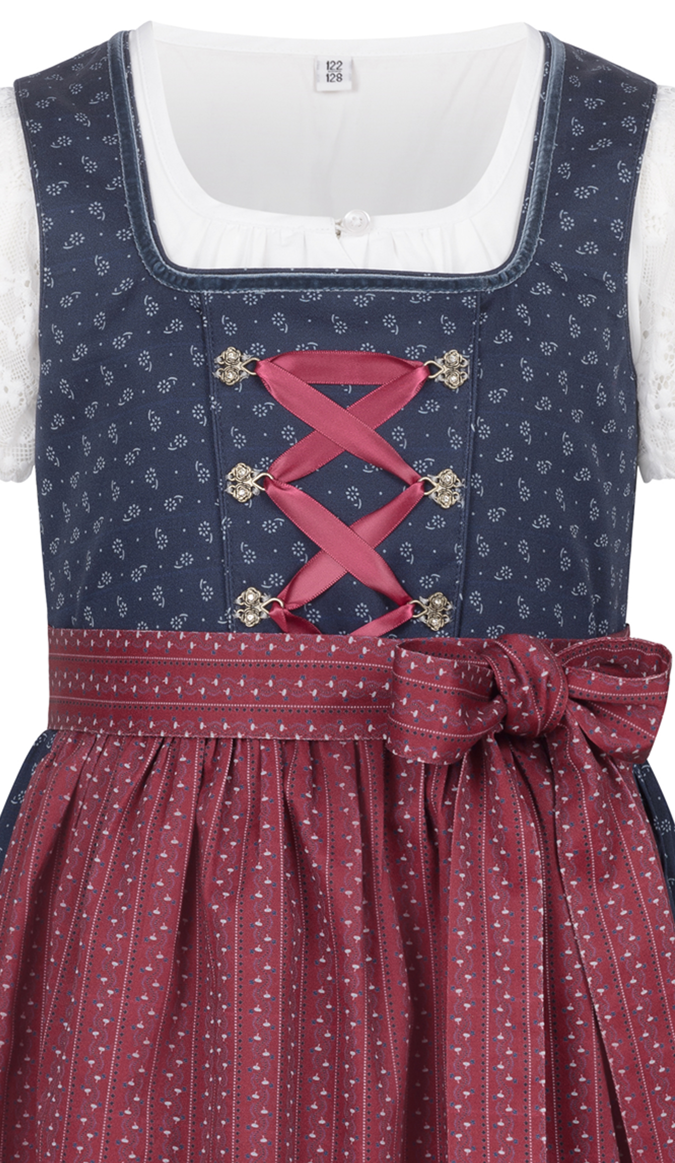 Kinderdirndl Gesr in Dunkelblau von Nübler
