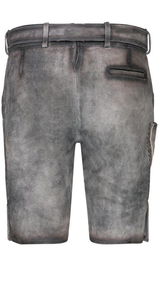 Lederhose kurz Thomas in Grau von Nübler