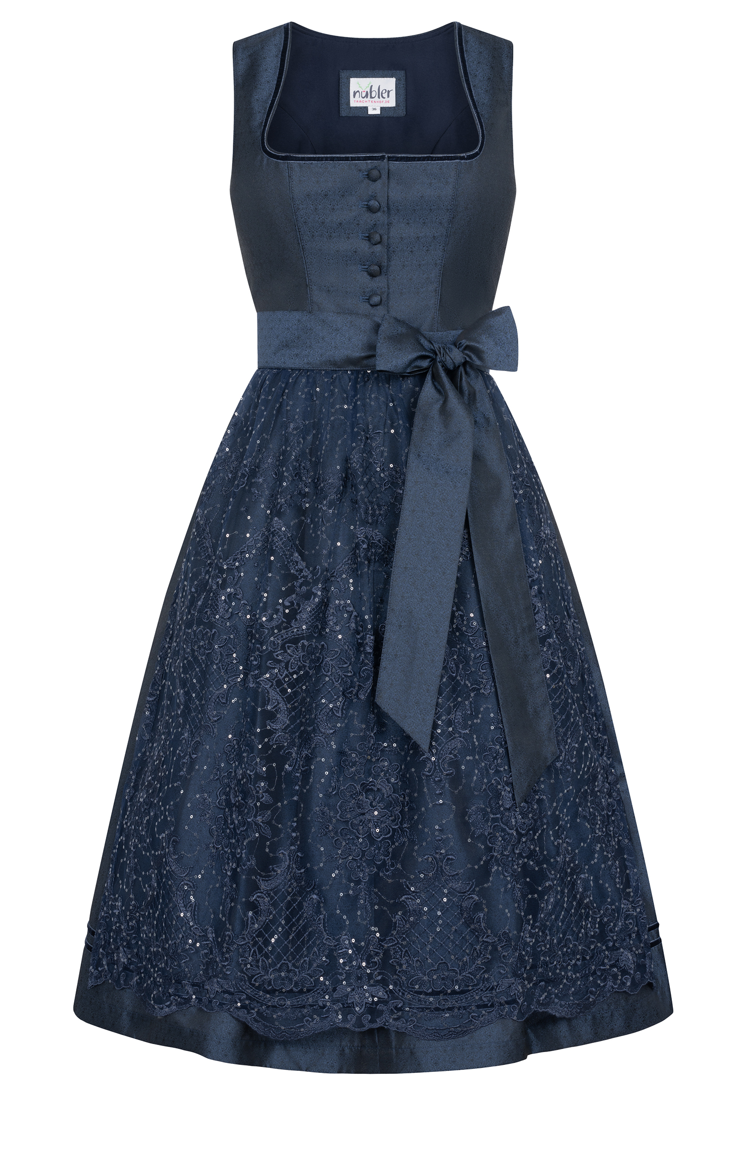 Midi Dirndl Kerala in Marine von Nübler