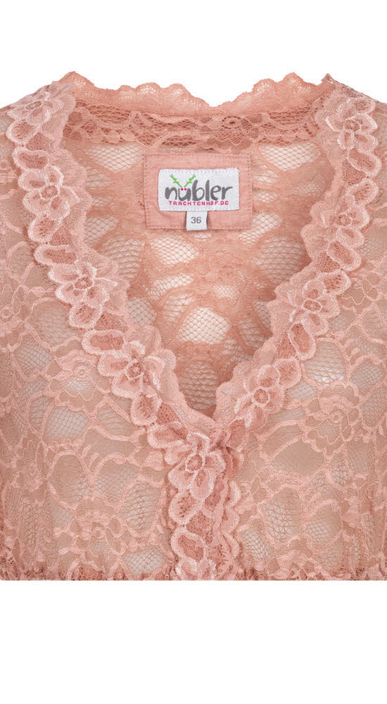 Dirndlbluse 3/4 Arm Laura in Rose von Nübler