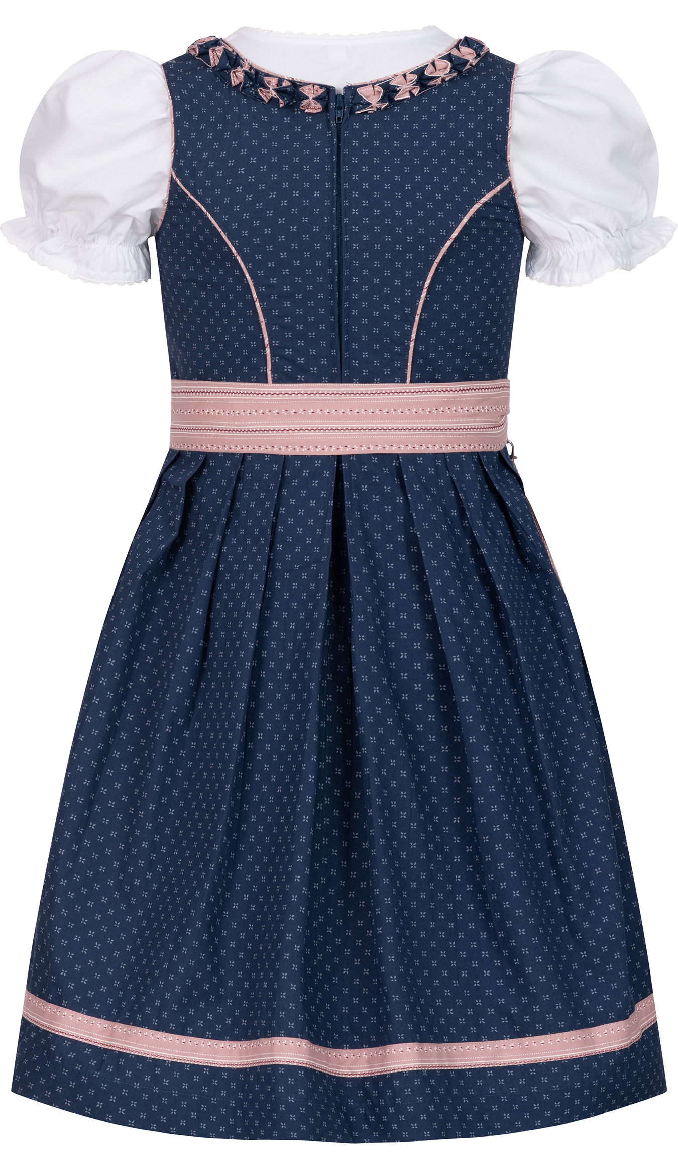 Kinderdirndl Nabila in Blau Rosa von Nübler