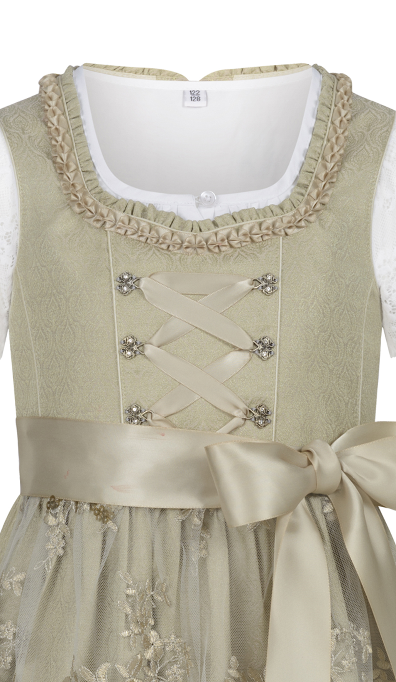Kinderdirndl Gerhild in Kiwi von Nübler