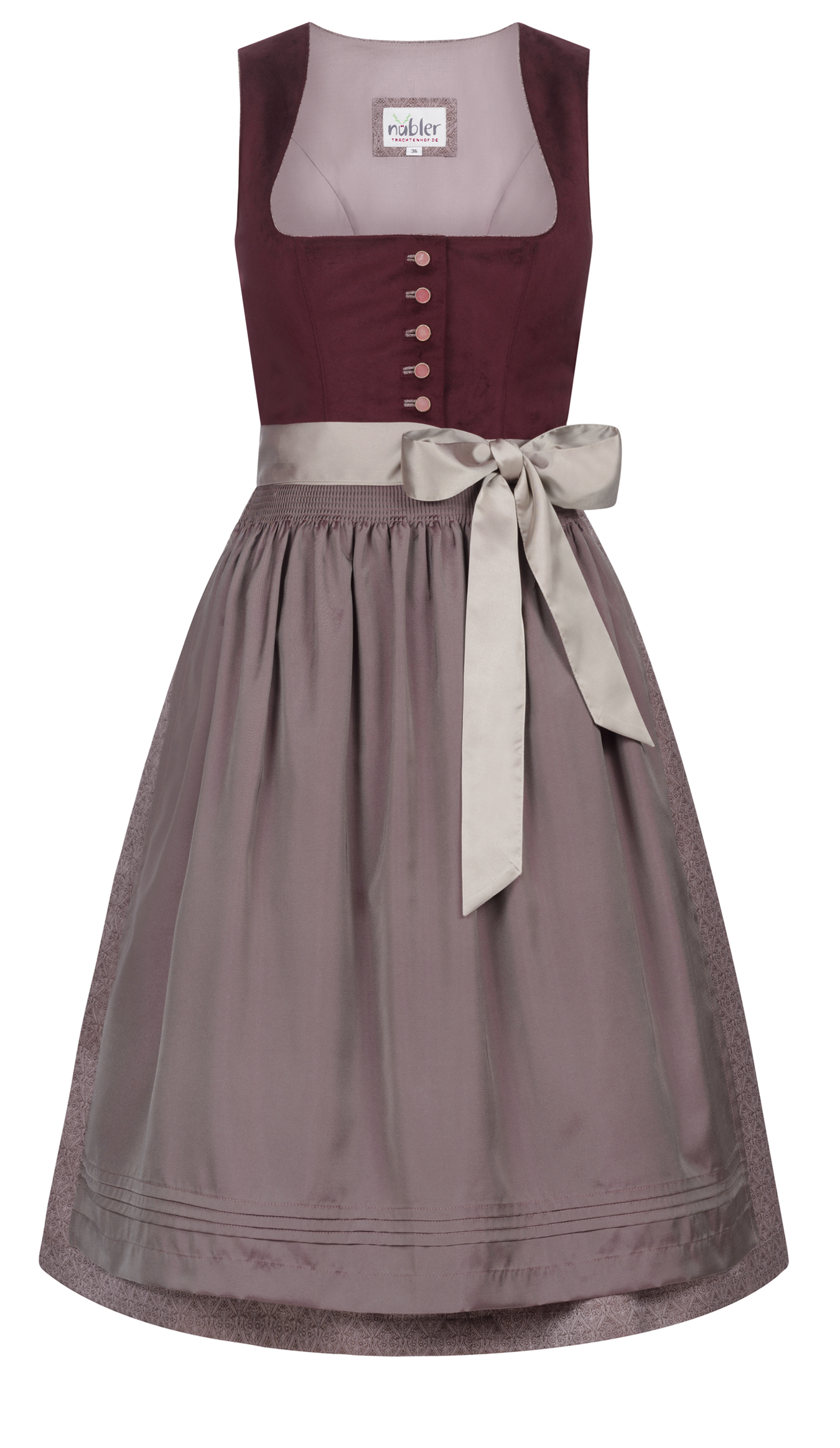 Mididirndl Gitte in Pflaume von Nübler