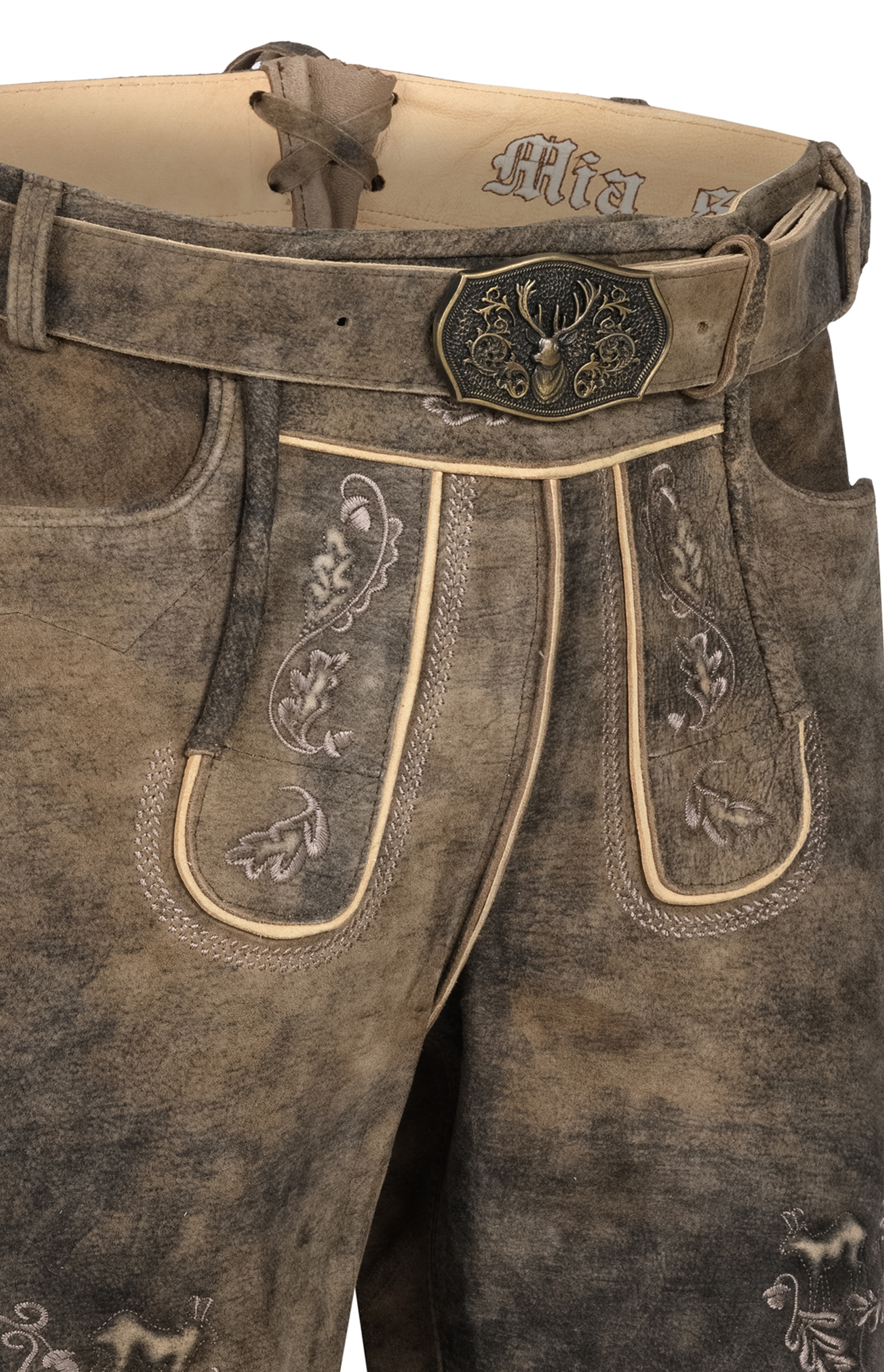 Lederhose Beneditto in Rum von Nübler