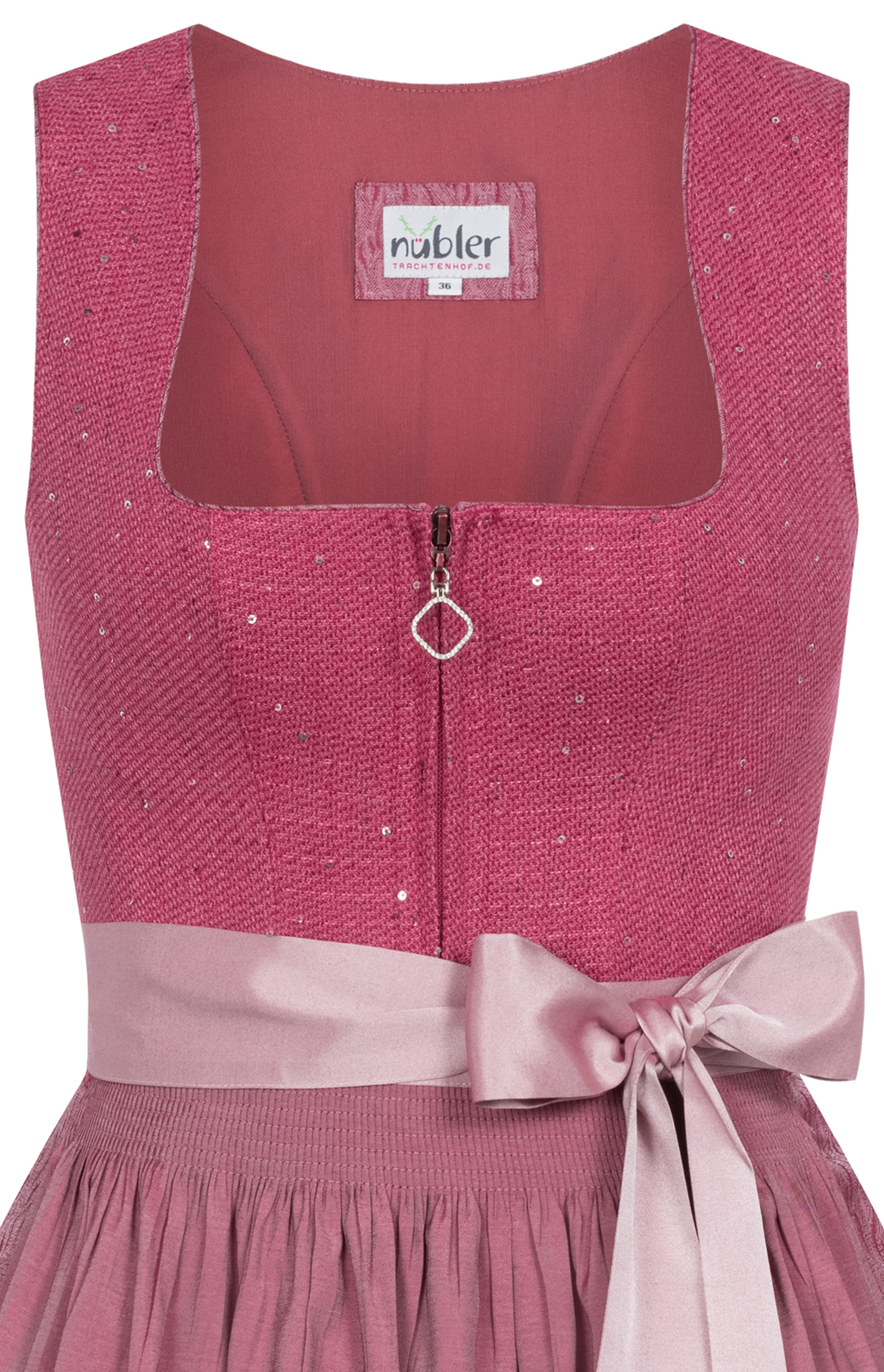 Midi Dirndl Kathe in Waldbeere von Nübler