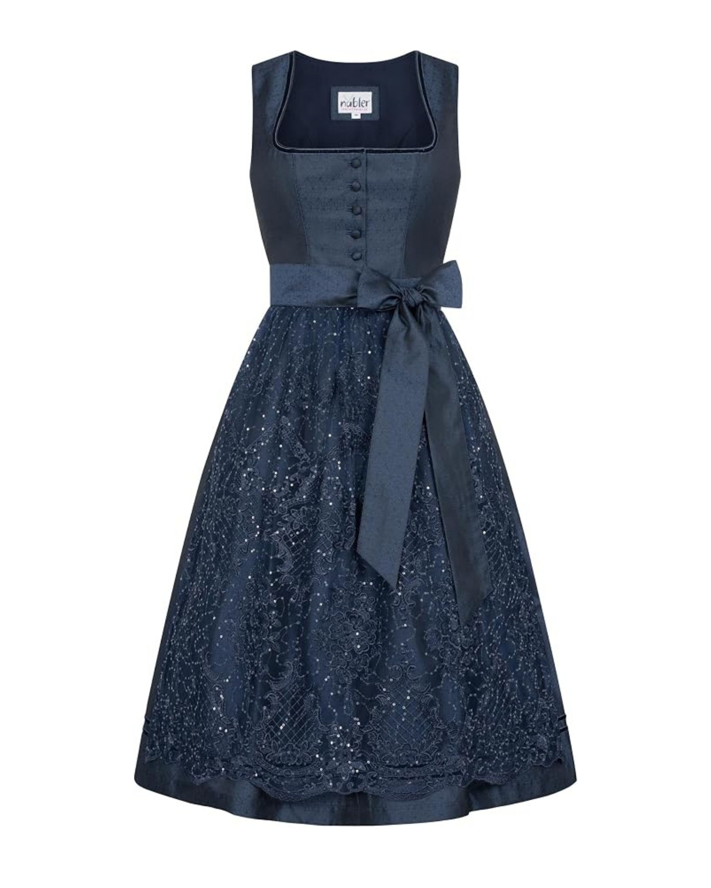 Midi Dirndl Kerala in Marine von Nübler