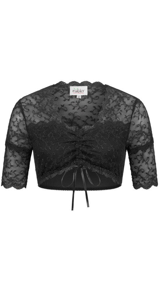 Dirndlbluse Kurzarm Nena in Schwarz von Nübler Dirndlbluse Kurzarm Nena in Schwarz von Nübler
