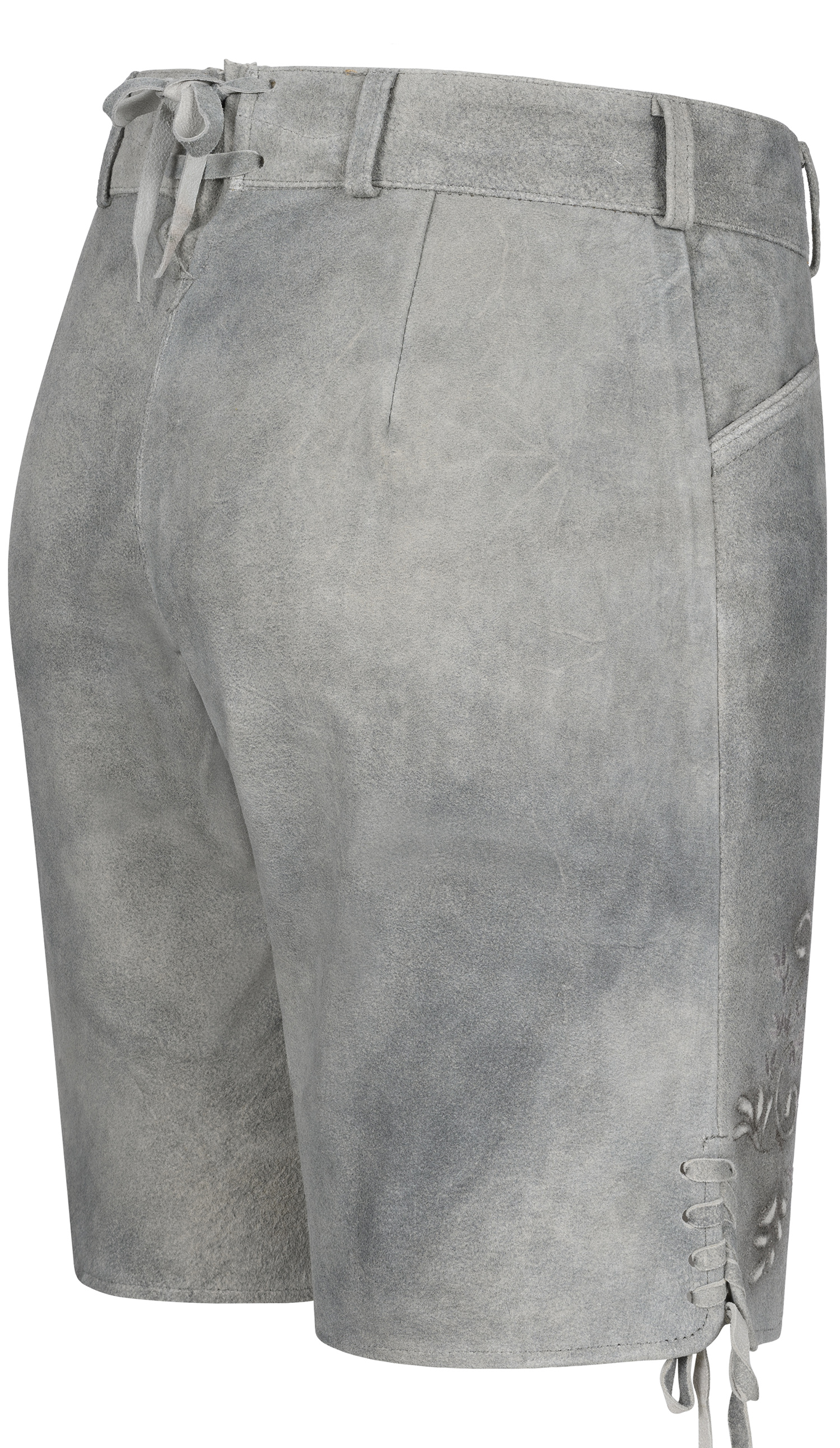 Lederhose Victoria-W London Fog in Hellgrau von Nübler