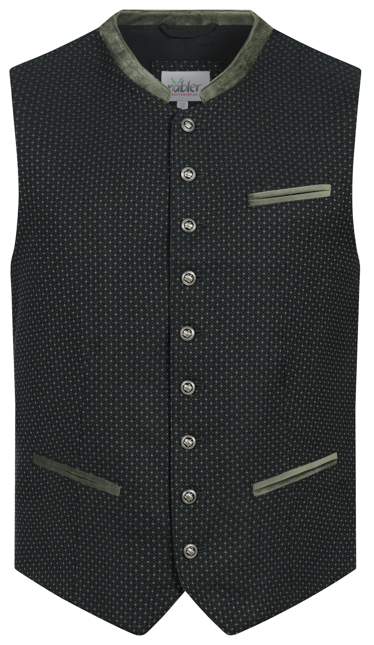 Trachtengilet Wilhelm in Schwarz-Grün von Nübler