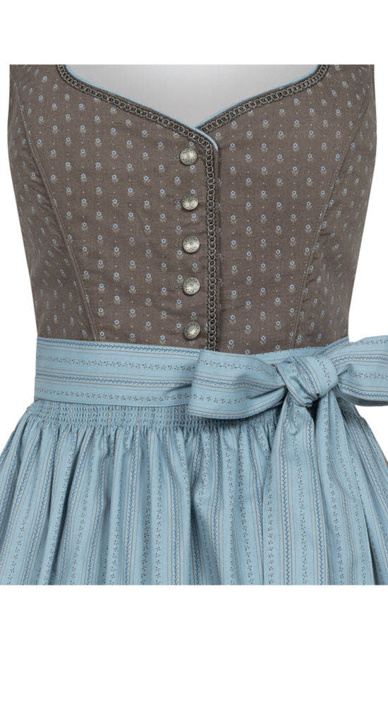 Midi Dirndl Felicitas in Braun von Nübler