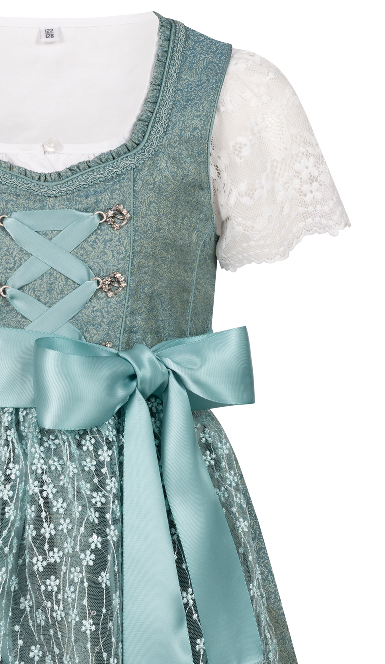 Kinderdirndl Gianna in Petrol von Nübler