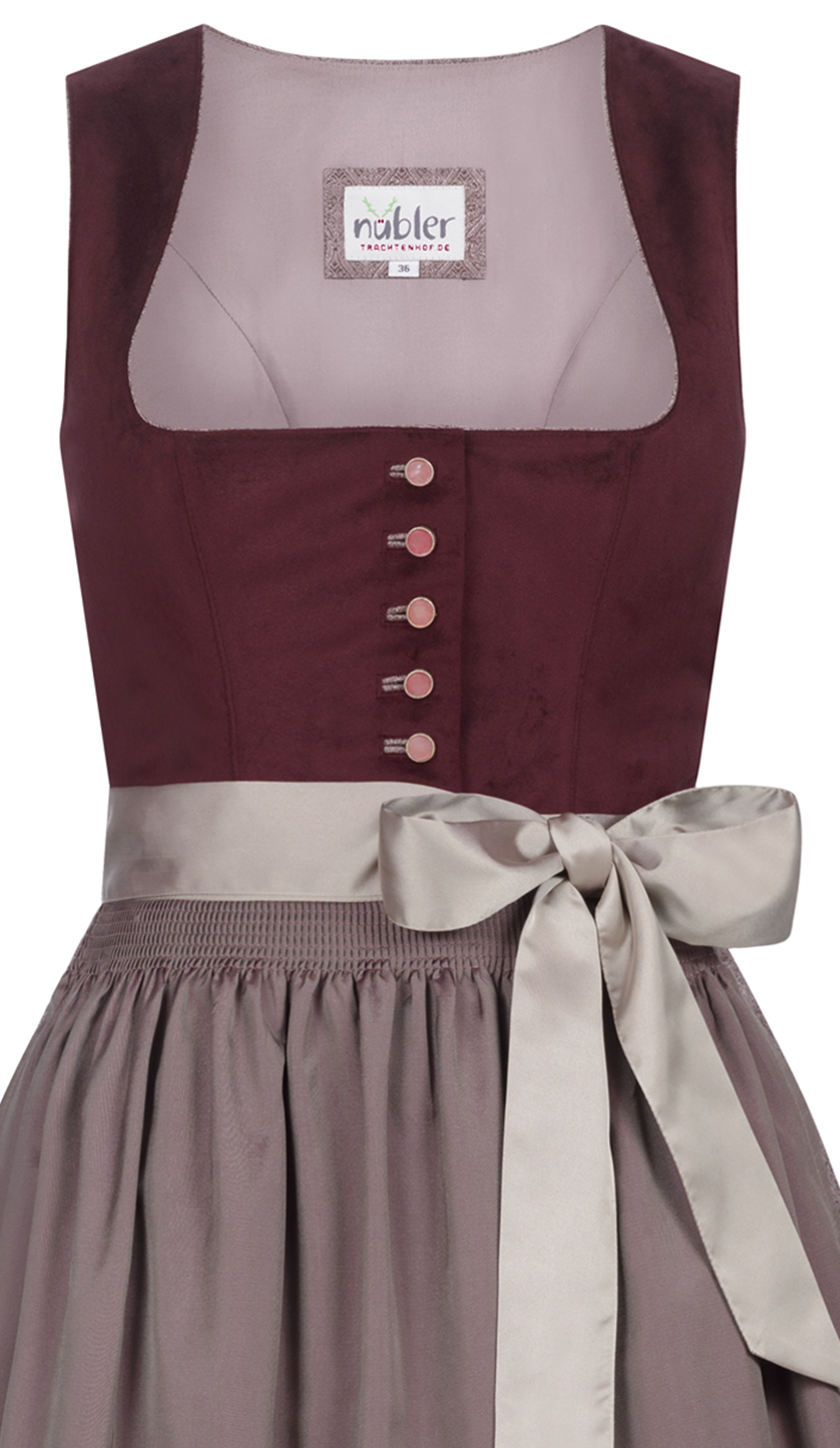 Midi Dirndl Gitte in Pflaume von Nübler